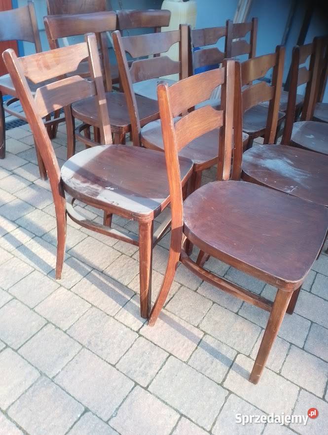Krzesła drewniane 12 sztuk uzywane Wasilków