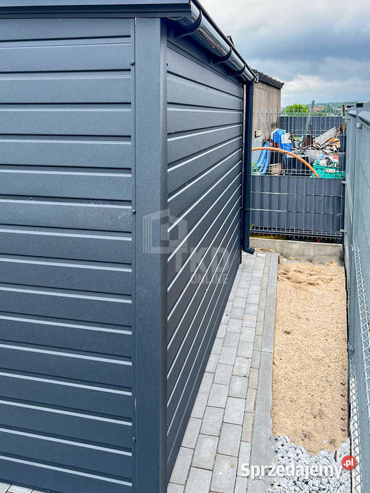 Garaż blaszany 4x6m Brama uchylna drzwi antracyt mazowieckie Siedlce