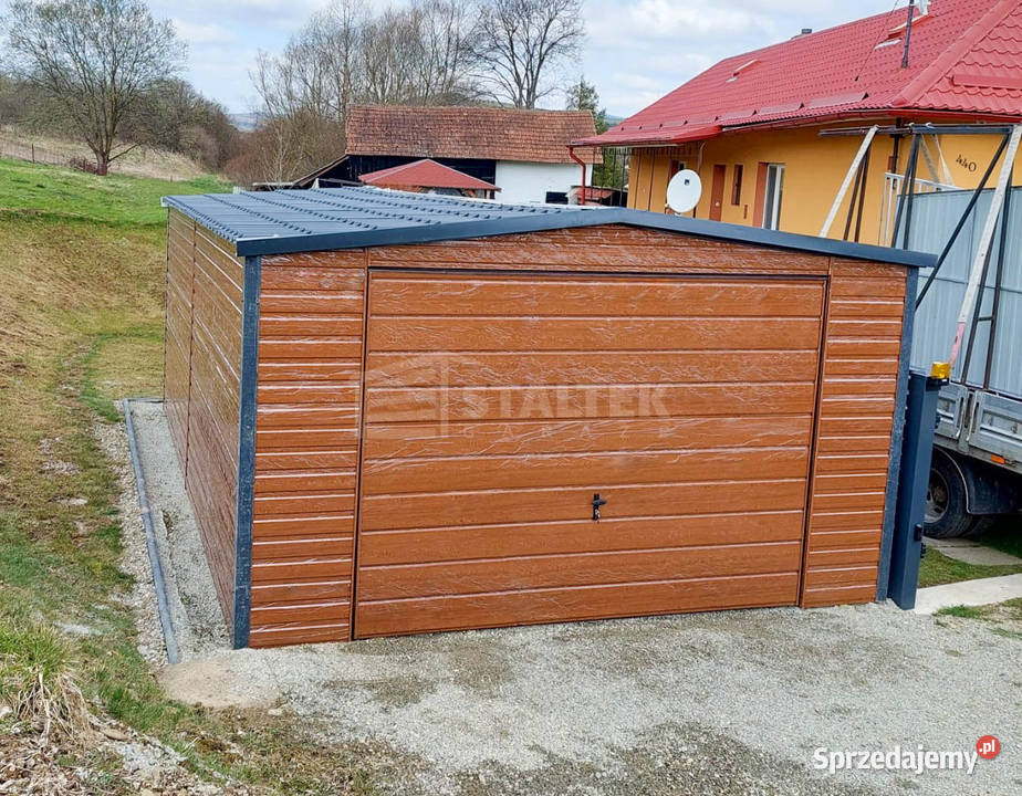 Garaz Blaszany 4X6 Dwuspad Blachodachowka Brama 24m2 Zamość