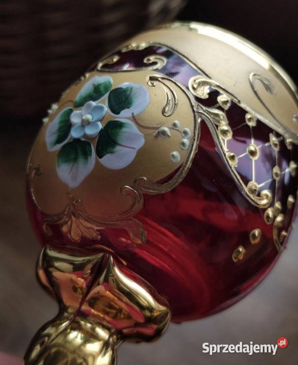 Kielich do wina Venice Murano Ruby RedKwiaty z Pabianice