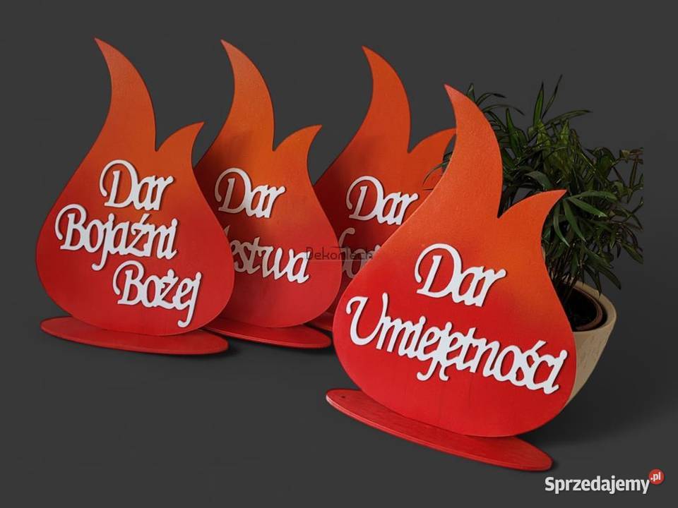Dekoracja do kościoła Bierzmowanie Dary Ducha Św Chomranice