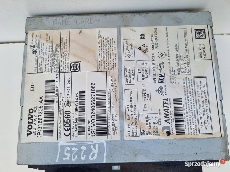 Volvo V40 II V60 S60 II CZYTNIK PŁYT CD radio