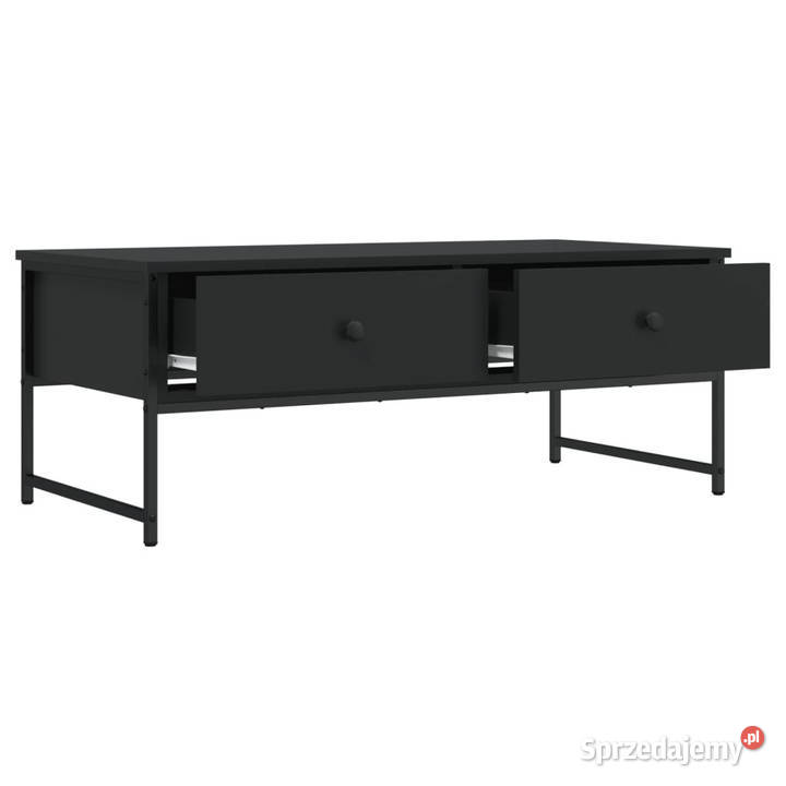 Stolik kawowy czarny 101x49x395 materiał mazowieckie Warszawa