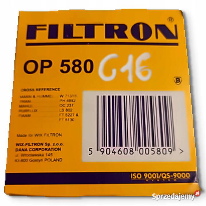 FILTR OLEJU Filtron OP 580 OP580 FSO Polonez Chełm