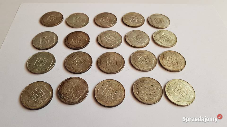 20x 200 XXXlecia PRL 1974 mapka Ag srebro 625 Dąbrowa Górnicza