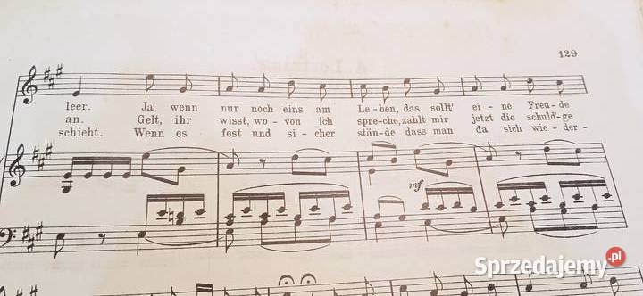 Nuty różne druk niemiecki Pozostałe Andrychów