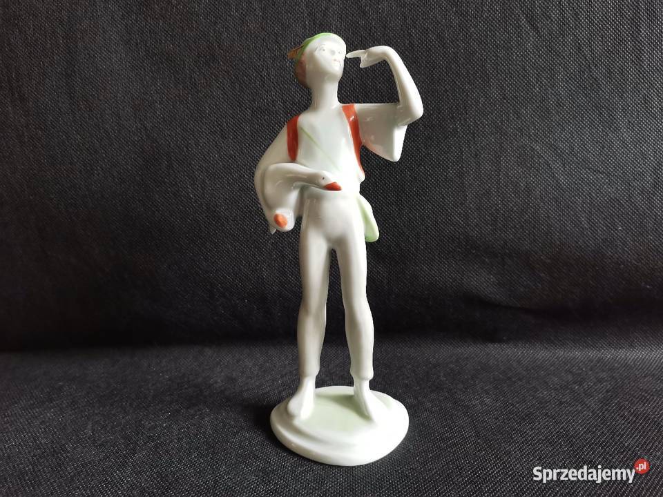 Stara figurka Gęsiarek porcelana Holohaza Katowice