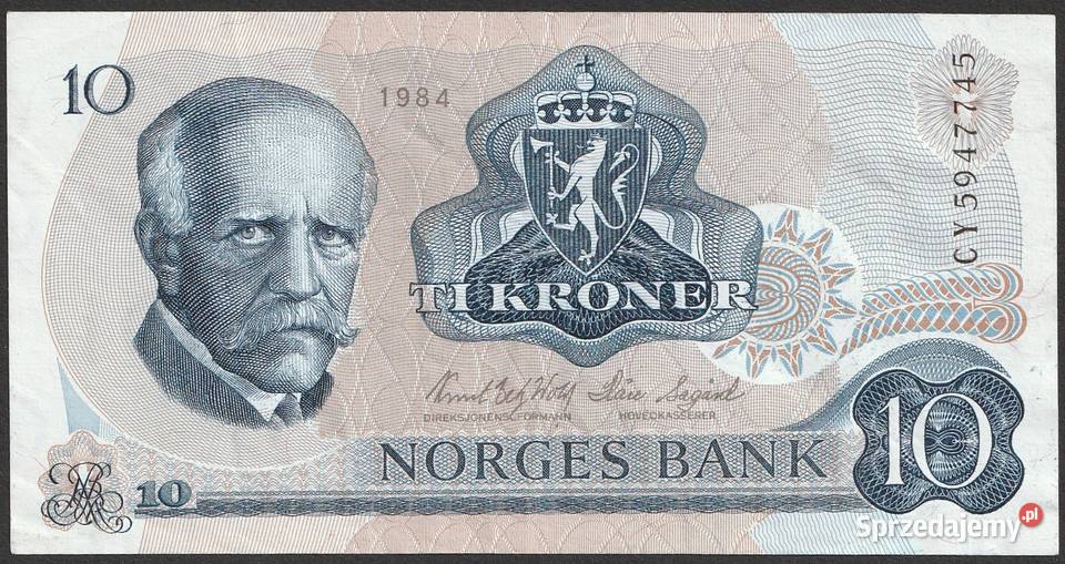 NORWEGIA 10 KORON 1984 łódzkie Łódź