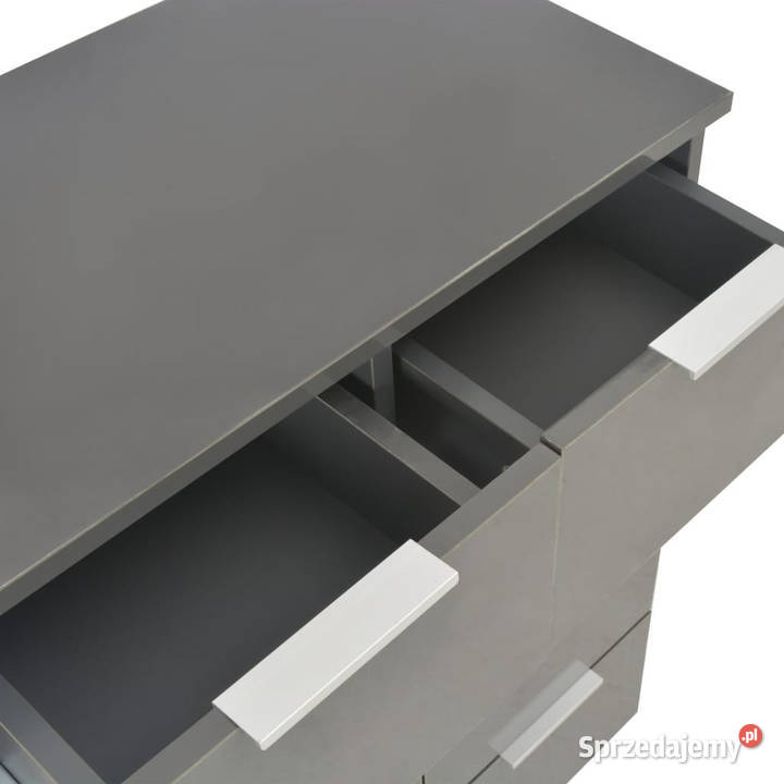 Komoda szara z połyskiem 60x35x80 materiał Warszawa