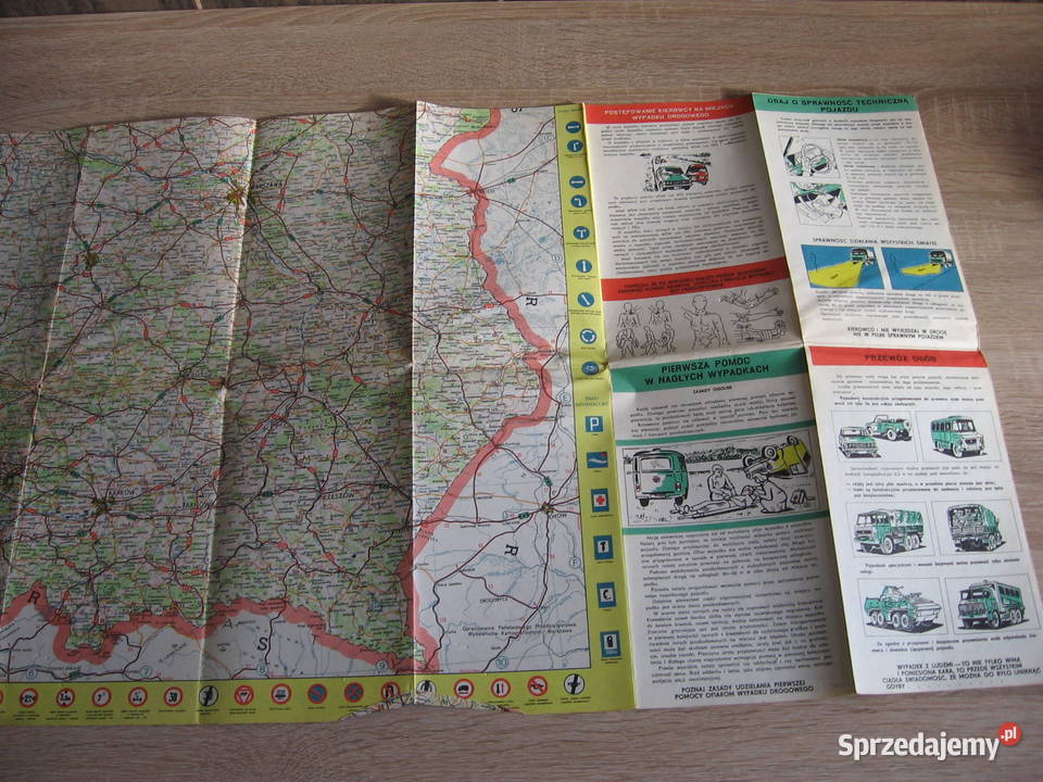 Polonez Borewicz mapa samochodowa 1981r klasyk Przemyśl