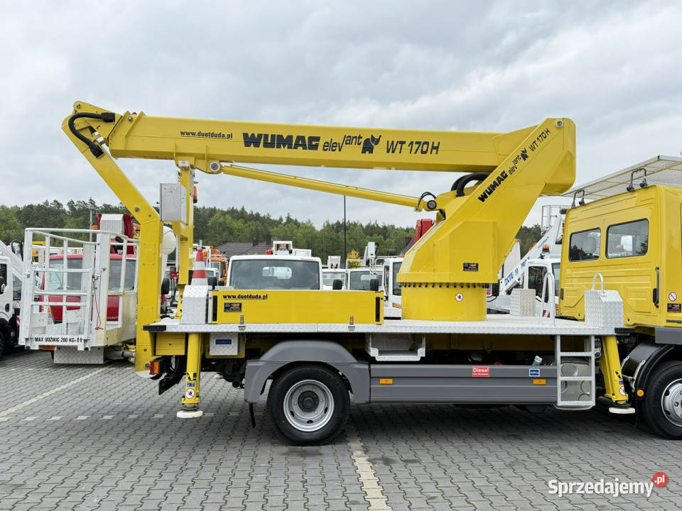 Mercedes Atego Zwyżka WUMAG WT 170 17m w bok 12m pełny VAT Widełki sprzedam