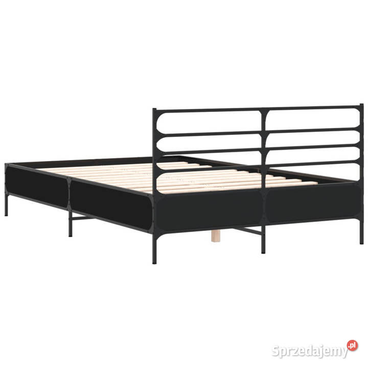 Łóżko Metalowe Czarne Rama Łóżka Ze Stelażem 74cm sprzedam