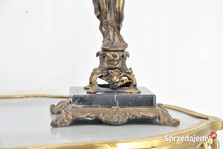 Dwa Świeczniki z Mosiądzu Mosiądz Kobiety małopolskie Kraków