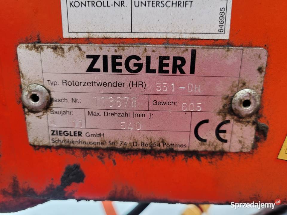 Przewracarka do siana ZIEGLERI Przyrów