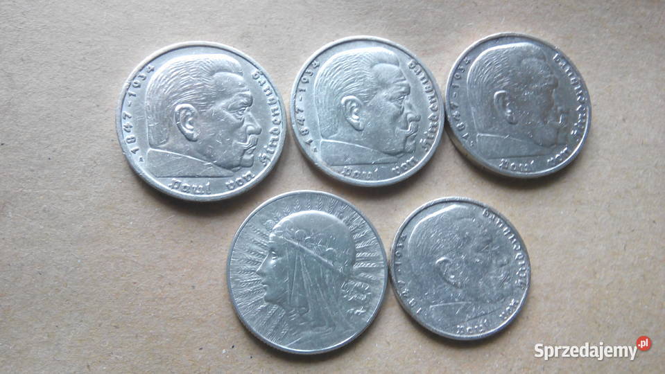 Sprzedam zestaw monet srebrnych 5marek2 i 5 Godziesze Małe