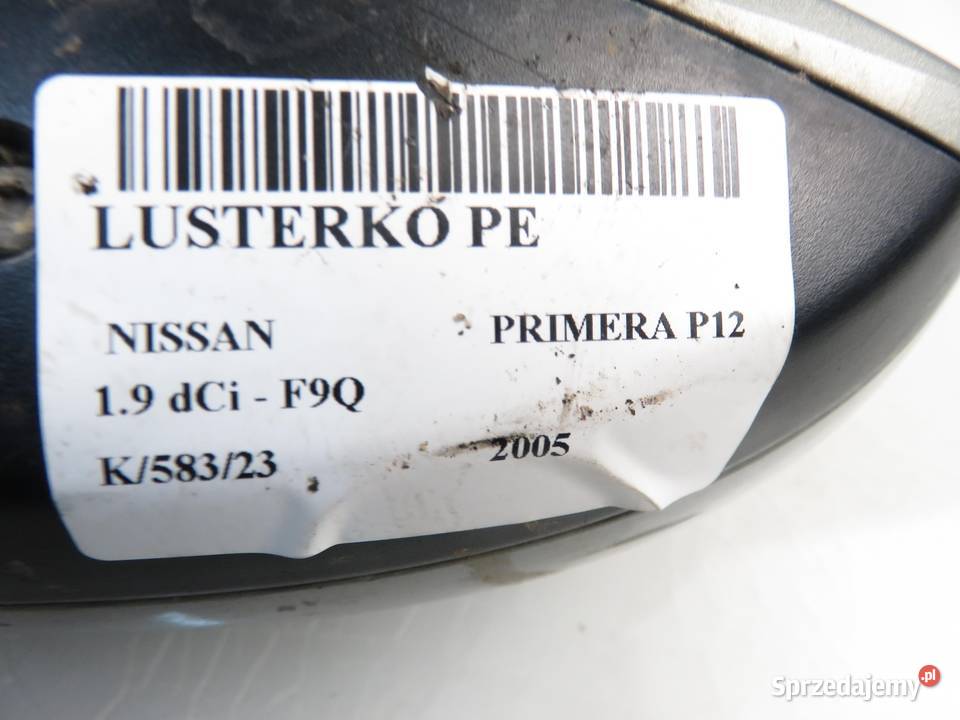LUSTERKO PRAWE NISSAN PRIMERA P12 96301BA420 K30 osobowe