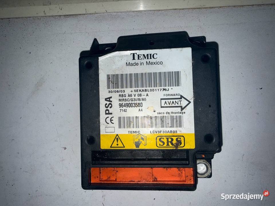 Moduł sensor Airbag Citroen c2 Ostrów Wielkopolski sprzedam