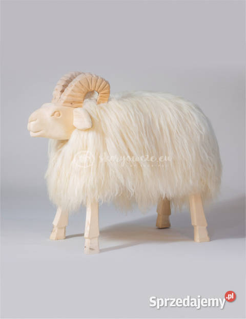 Krzesło baran dekoracyjny biały 40x50x80 Szaflary