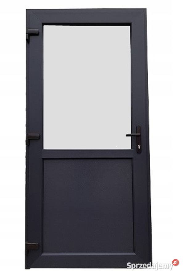 DRZWI PCV 90x210 ANTRACYT różne rozmiary RĘKI Wrocław