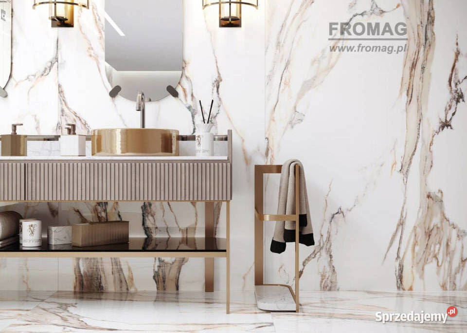 CALACATTA WHITE GOLD 120X60 MARMUR POLEROWANY II Oleśnica