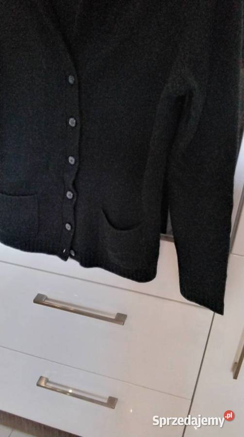Sweter Czarny Rozpinany Damski YORN SM M Kaszmir Nowa Sól