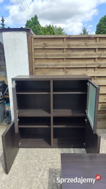 Komoda BRW Doors 4D witryna wenge