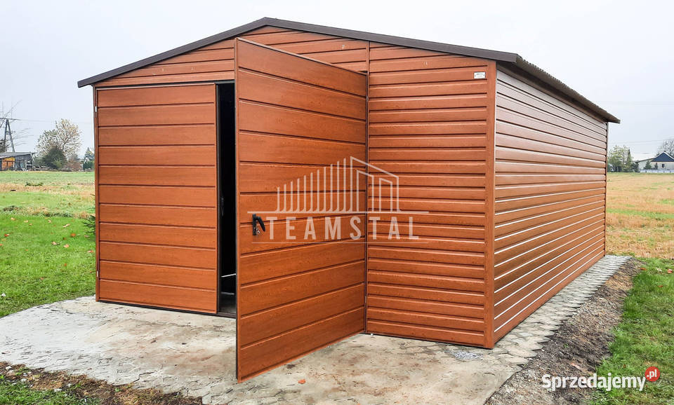 GARAŻ BLASZANY 4m x 6m dwuspad Brama jasny blacha Radom sprzedam