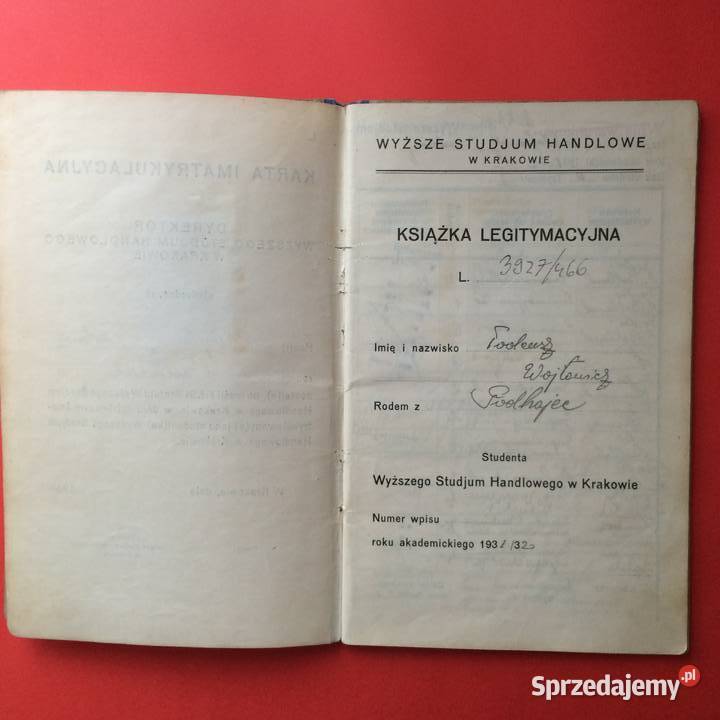 1871 Książka Legitymacyjna Wojtowicz zachodniopomorskie Szczecin