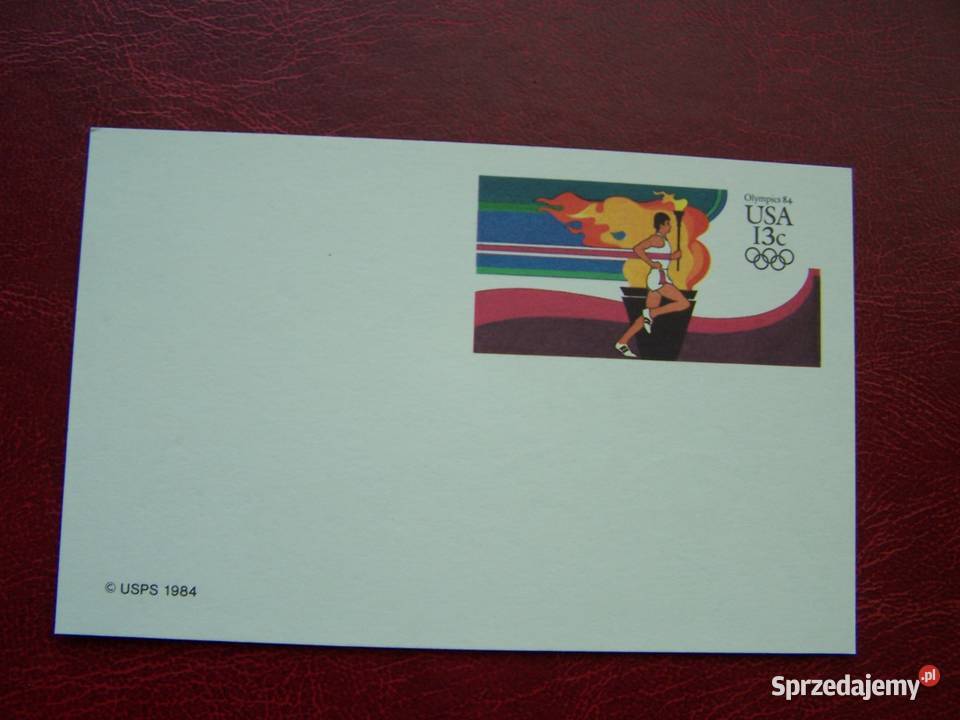 Kartka Pocztowa 1984 Olimpiada Los Angeles Znicz Filatelistyka Tychy sprzedam