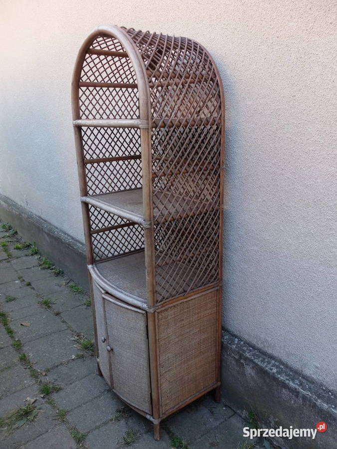Regał w stylu kolonialnym bambus rattan 751 Kościan