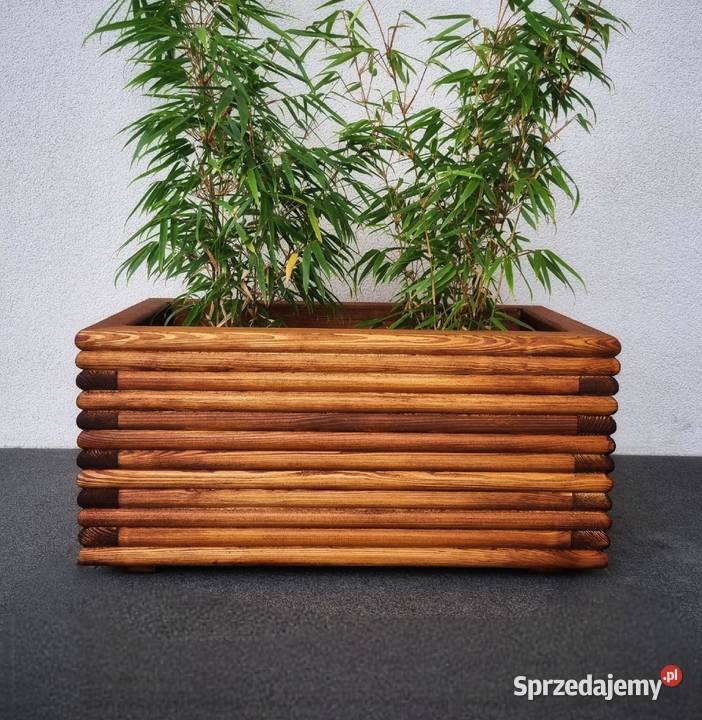 Donica drewniana podłużna 3D donica nowoczesna Kalety