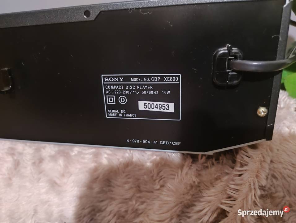 Odtwarzacz CD Sony cdp xe 800 z pilotem sprzedam