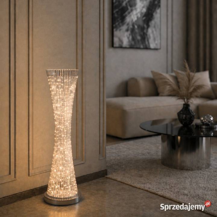 Lampa podłogowa glamour LED Crystal 100 srebrna