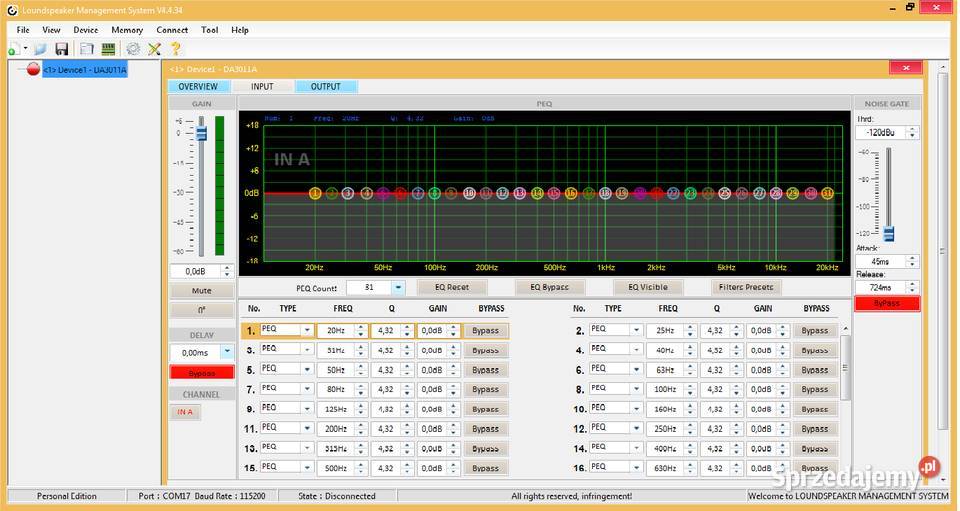 Wzmacniacz końcówka mocy z DSP 4X1300W estradowy Zamość