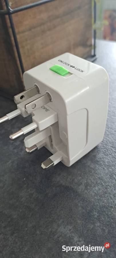 Przejściówka adapter gniazda USA UK EU AU Chiny Ząbki