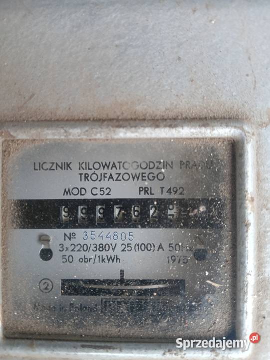 Licznik energii PRL 3 FAZY Łódź