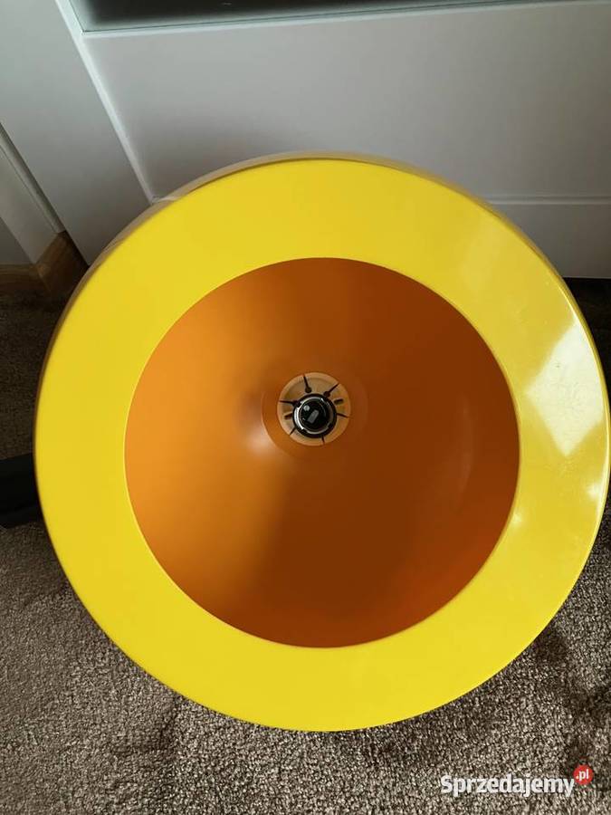 Rzadka pomarańczowa polska lampa Polam Meos PRL