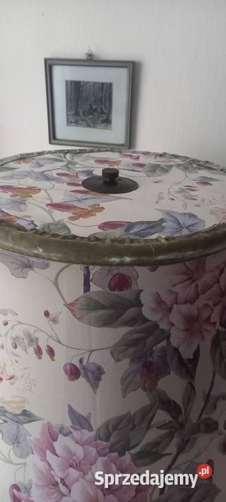 Mosiężna lampa podłogowa z abażurem Skierniewice sprzedam