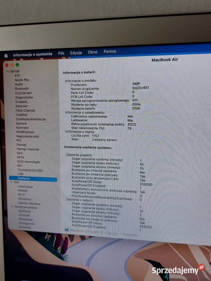 MacBook Air 13 2015 8GB RAM 128GB Warszawa