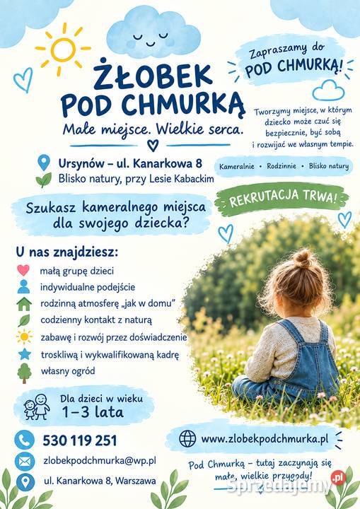 Żłobek Pod Chmurką na Ursynowie Warszawa