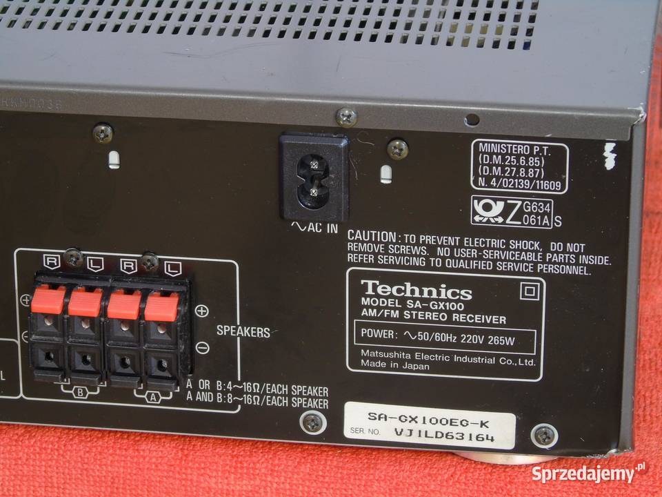 Amplituner Technics SAGX 100 sprawny 265 wat