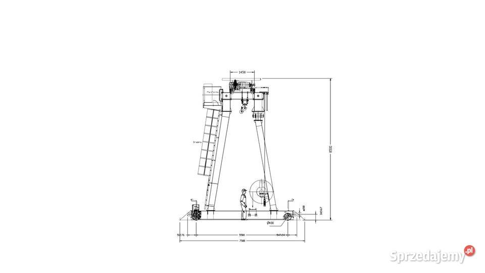 Suwnica bramowa udźwig 18 ton prod 2020r z mazowieckie sprzedam