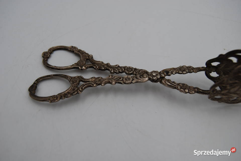 Szczypce ze srebra pr800 motyw reliefu kwiatowy sprzedam