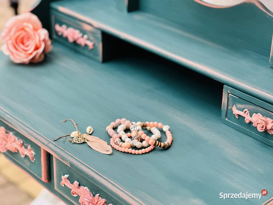 Toaletka kosmetyczna z dużym lustrem shabby chic Jelcz-Laskowice