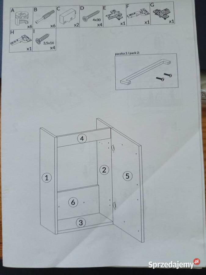 Szafka biała KIM 40 wisząca pod umywalkę lakier Szafki Warszawa