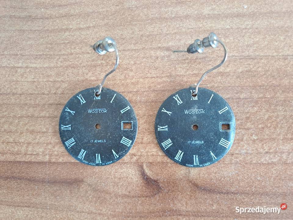 Kolczyki tarcze zegarka tarcza zegarka wostok Kolczyki mazowieckie Warszawa