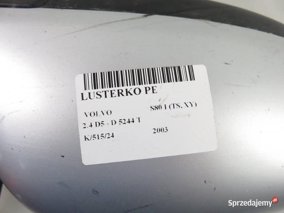 LUSTERKO PRAWE VOLVO S80 I 13 PIN 42626 Lusterka zewnętrzne