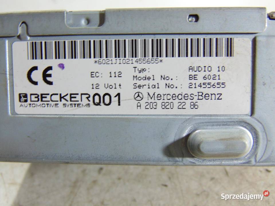 RADIO CD MERCEDES W203 A2038202286 osobowe wielkopolskie
