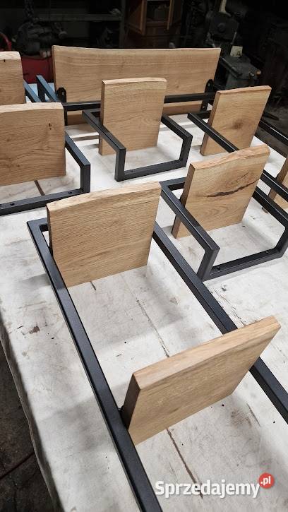 Zestaw Półek wiszących na ścianę LOFT DĄB STAL warmińsko-mazurskie