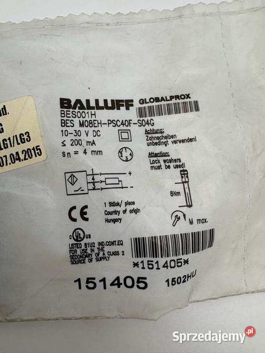 Balluff BES001H BES M08EHPSC40FS04G Czujnik Warszawa